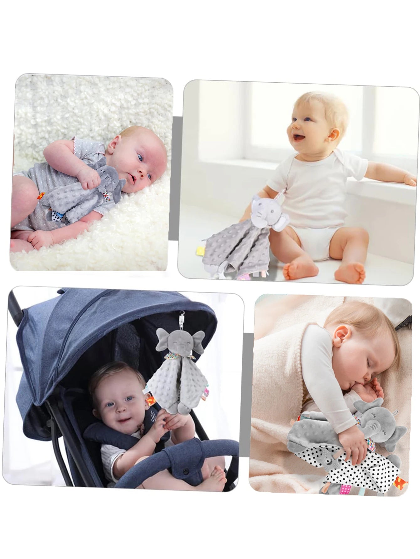 Elephant Baby Comforter Blanket Soft Sleeping Towel Toy
