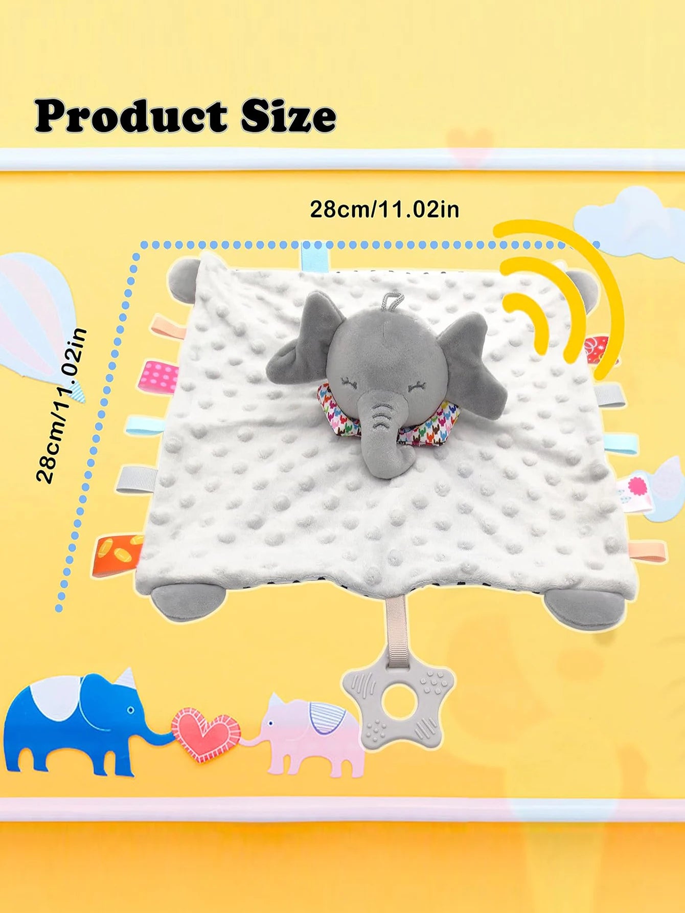 Elephant Baby Comforter Blanket Soft Sleeping Towel Toy