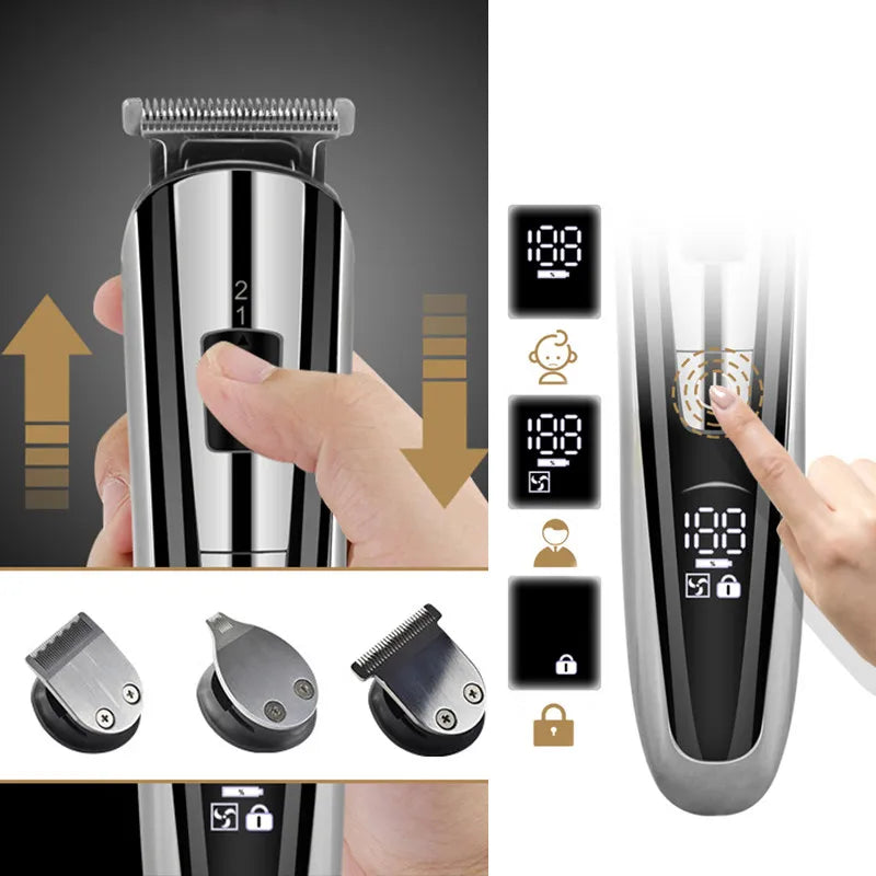 Kemei Electric Hair Clipper Kit Beard Trimmer For Men