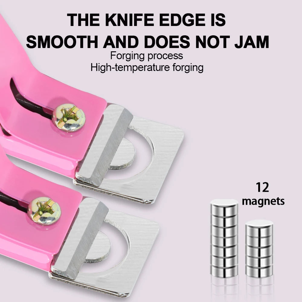 Acrylic Nail Cutter Stainless Steel Clipper Kit 12 Magnets
