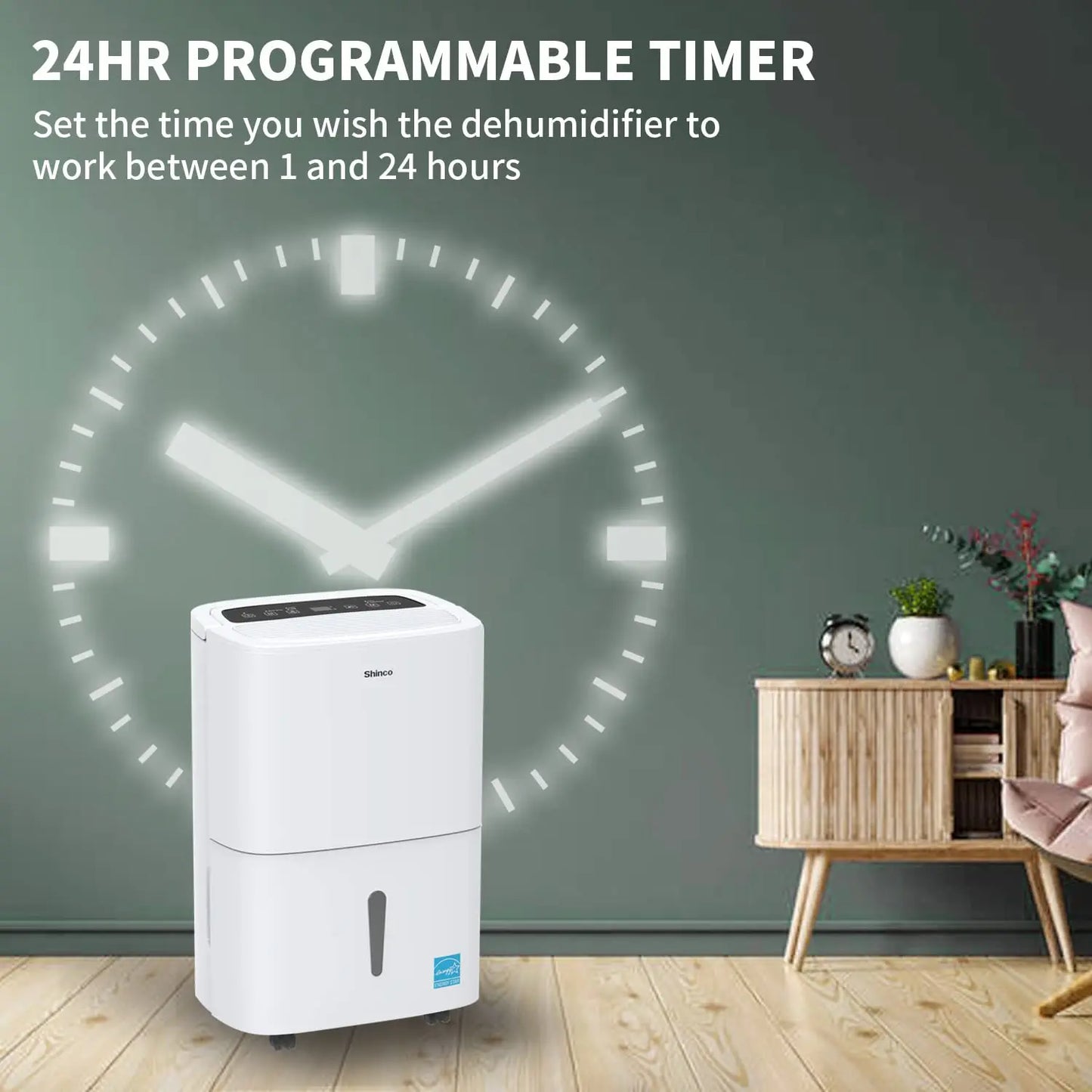 Shinco 150 Pint Energy Star Dehumidifier WiFi 7000 SqFt Pump
