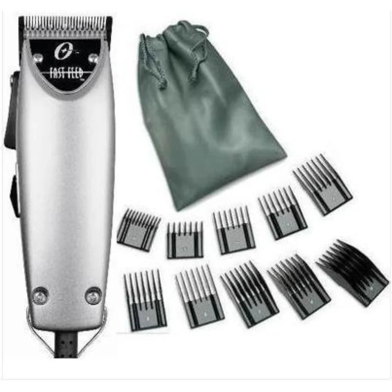 Oster Fast Feed Limited Silver Clipper With 10 Guide Combs