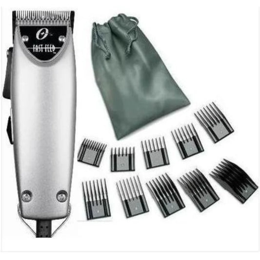 Oster Fast Feed Limited Silver Clipper With 10 Guide Combs