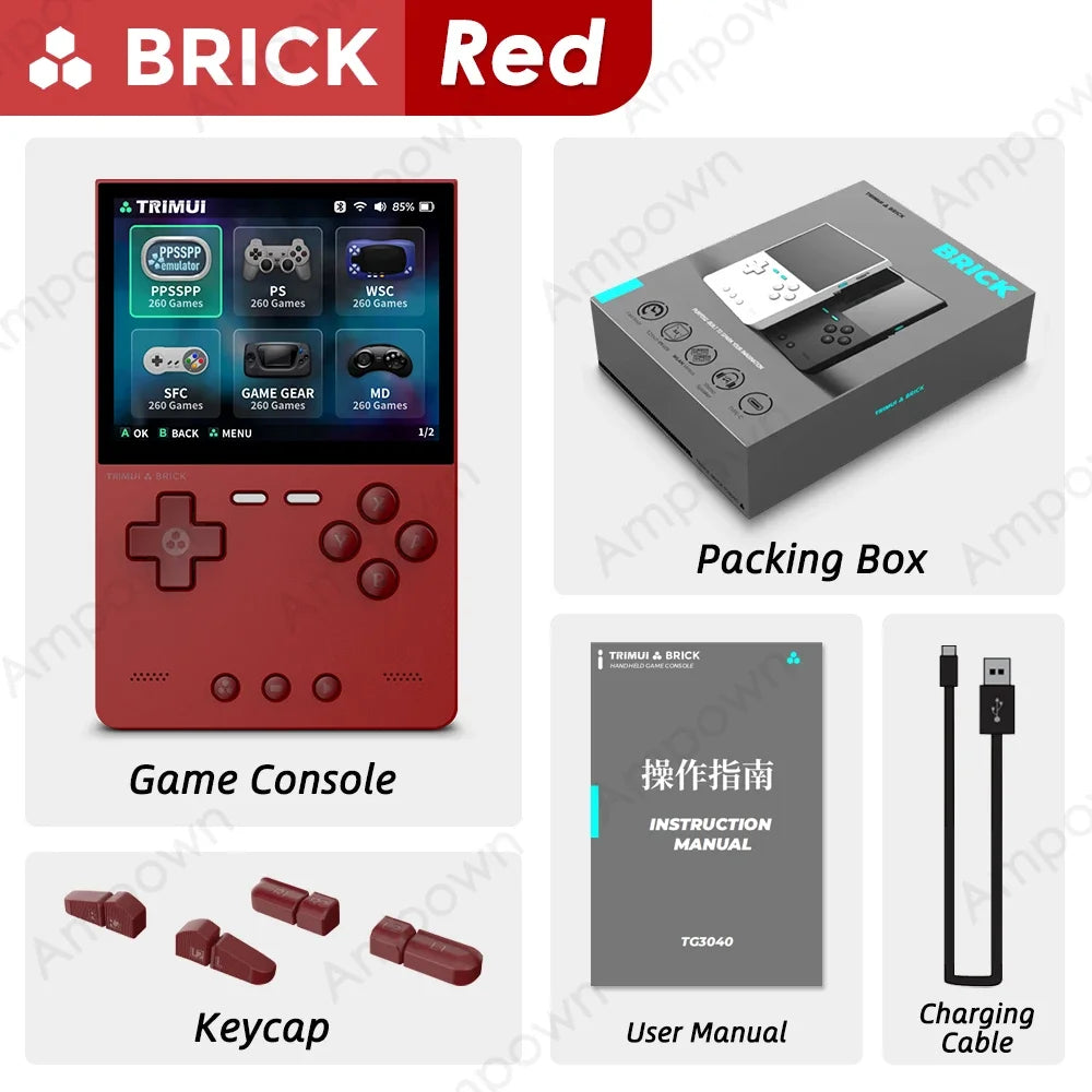 Trimui Brick Handheld Console 3.25 Inch IPS Screen Linux