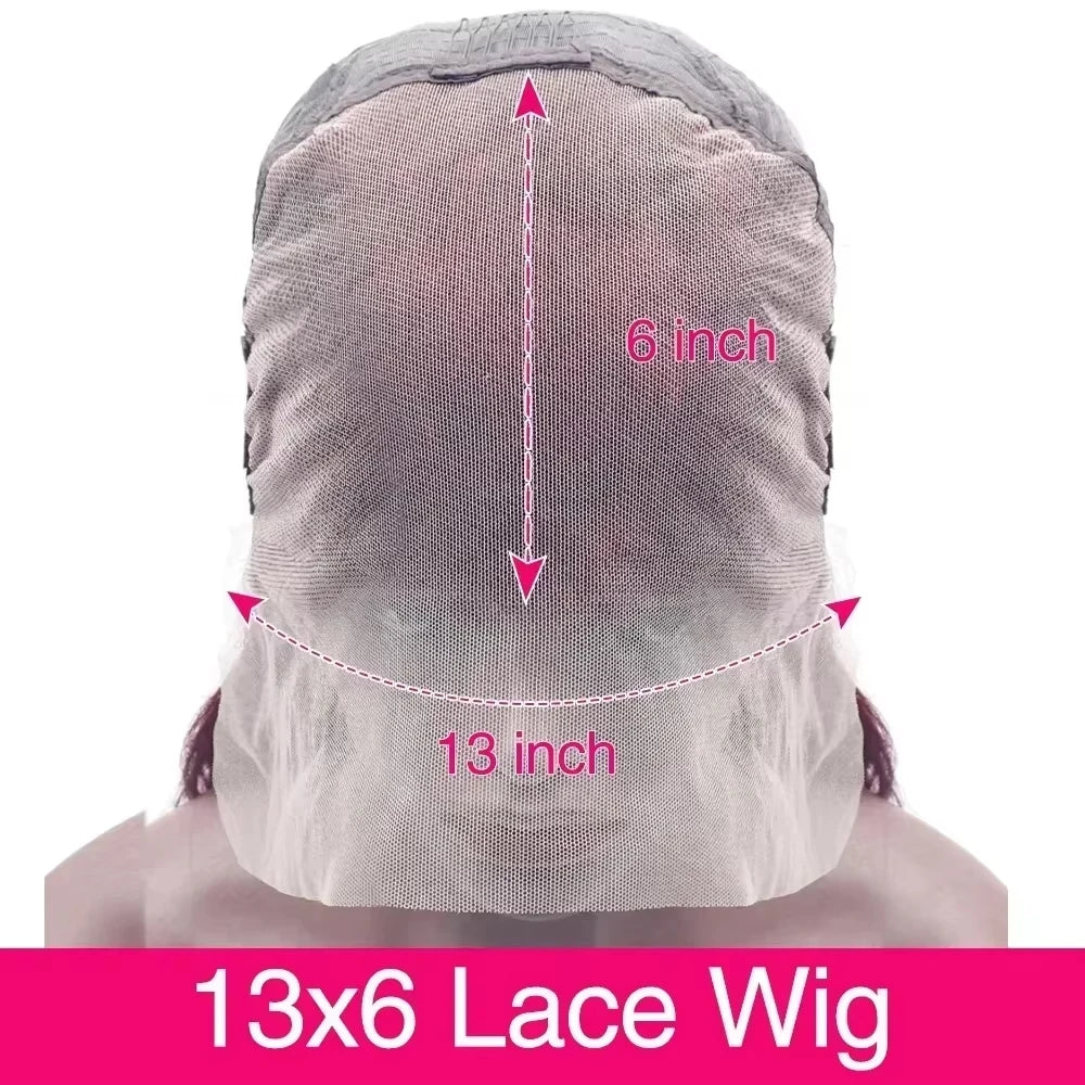 Burgundy Lace Front Wig 13x6 HD Transparent 28 32 36 Inches