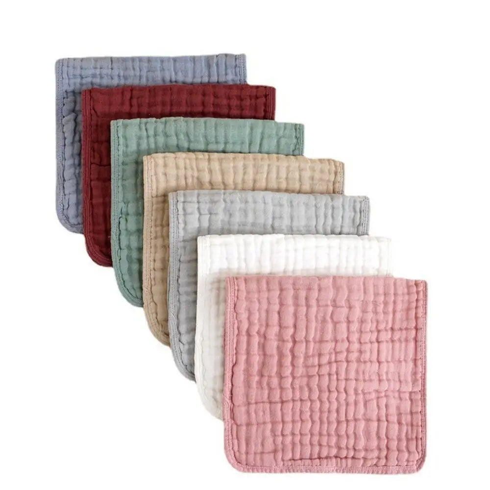 Multicolor Cotton Baby Burp Cloths 6 Layer Muslin 25x50 CM