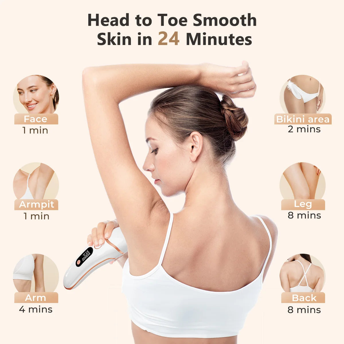 IPL Epilator Laser Hair Removal 999000 Flashes Painless