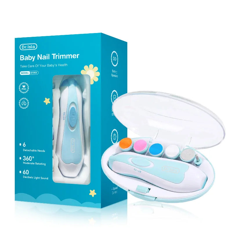 MamiJoy Electric Baby Nail Clipper Led Light Trimmer 4Speed