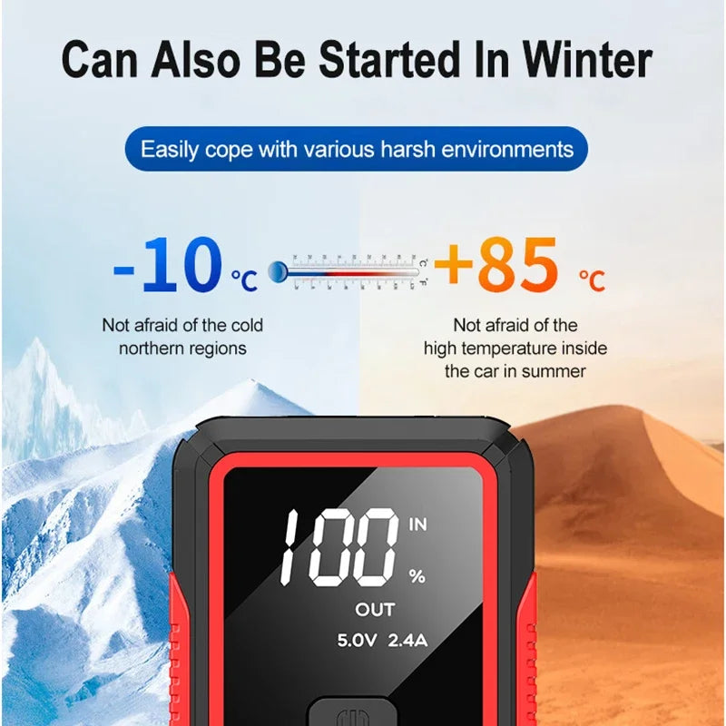 Power Bank 2000A And 600A Jump Starter 12V Car Charger