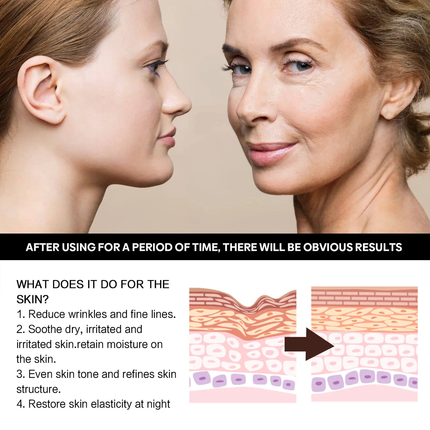 Whitening Face Cream Retinol Lifting Firming Anti Aging Wrinkle Remover Fine Lines Moisturizing Vitamin Facial Skin Care Product