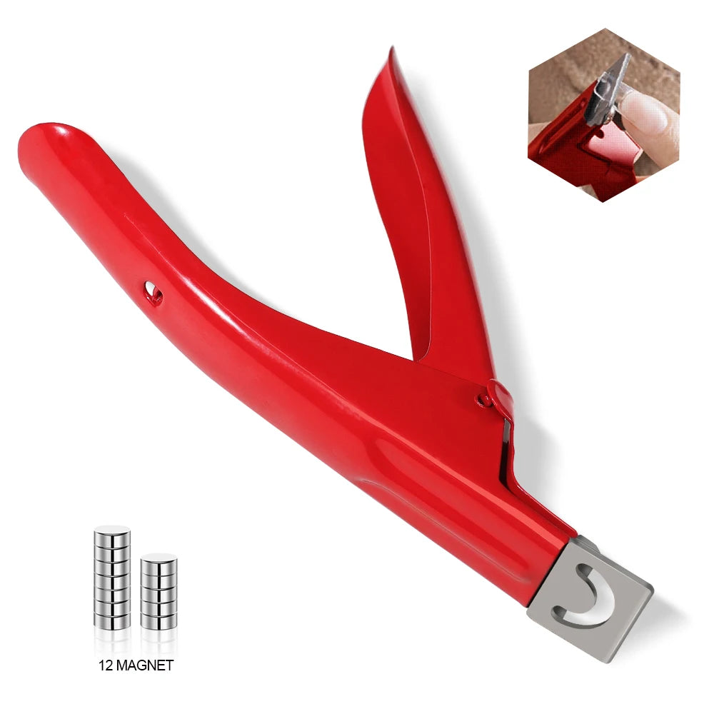 Acrylic Nail Cutter Stainless Steel Clipper Kit 12 Magnets