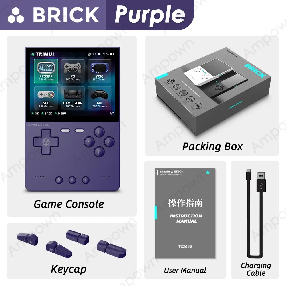 Trimui Brick Handheld Console 3.25 Inch IPS Screen Linux