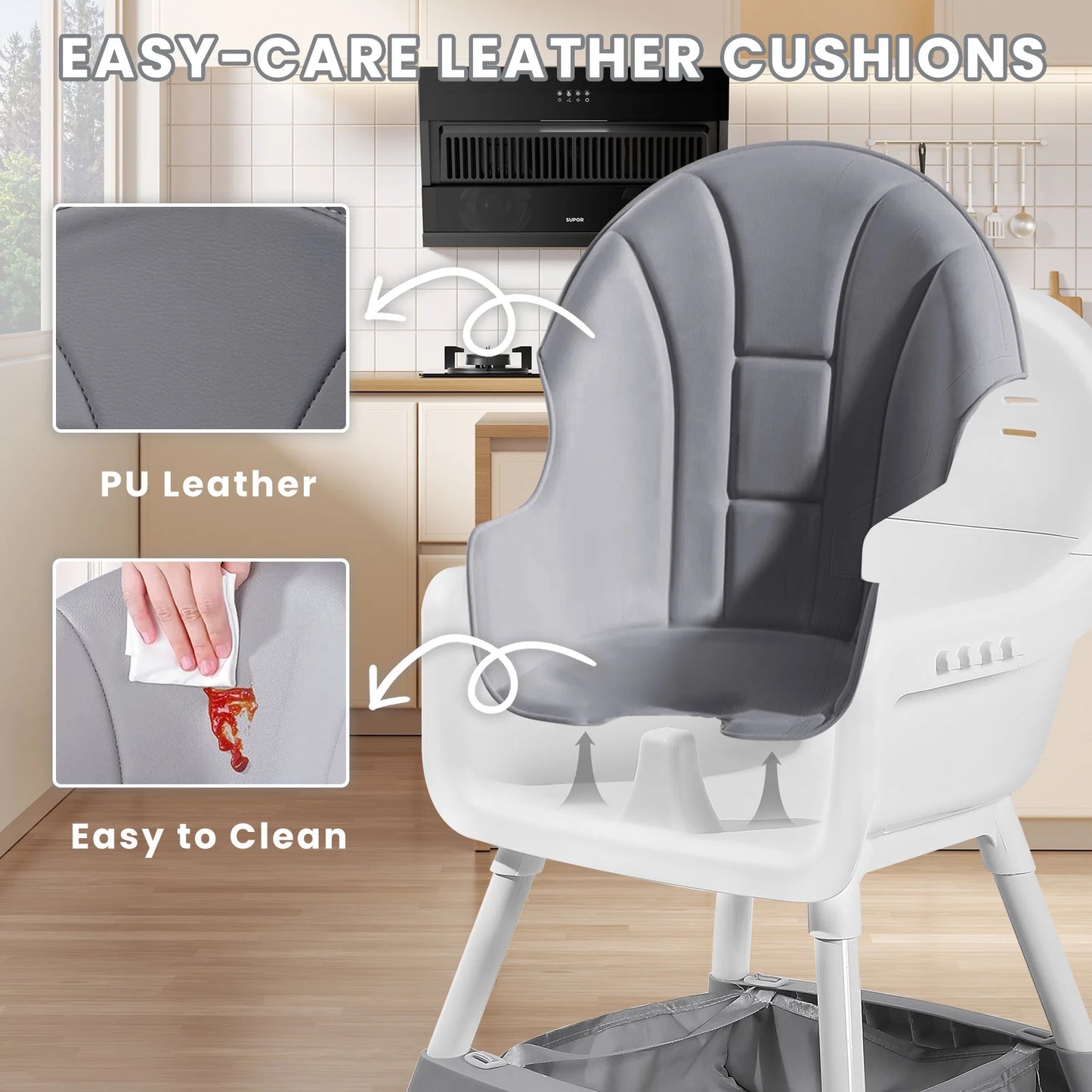 Ubravoo Baby High Chair Portable Eat And Play Tray