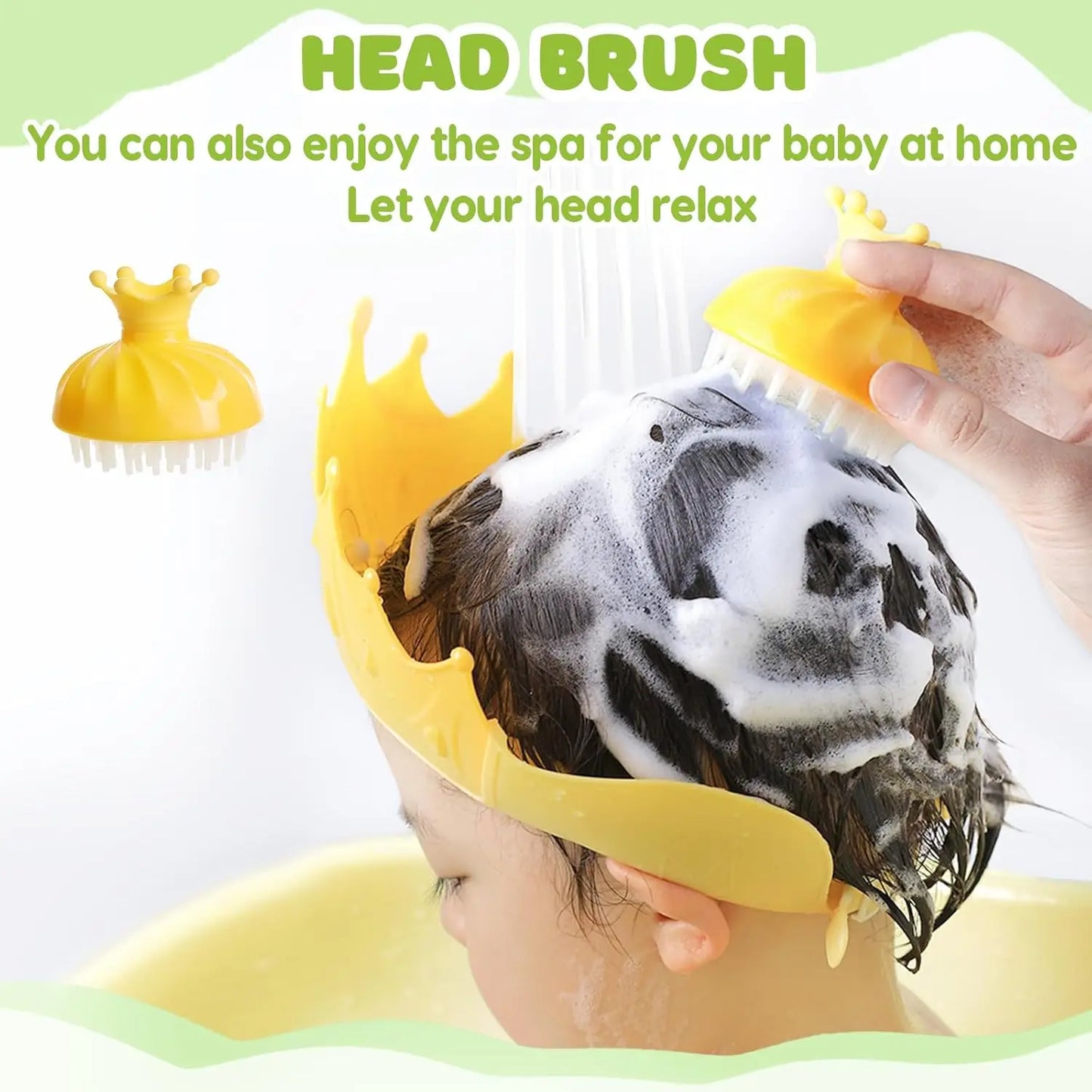 Foldable Baby Bathtub With Cushion Thermometer Shower Cap