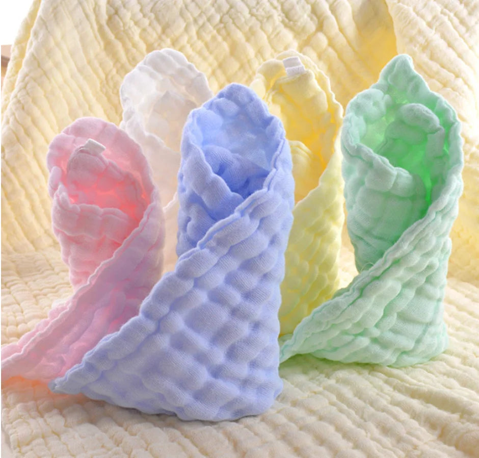 Natural Cotton Baby Washcloths 5 Pack Towels Sensitive Skin