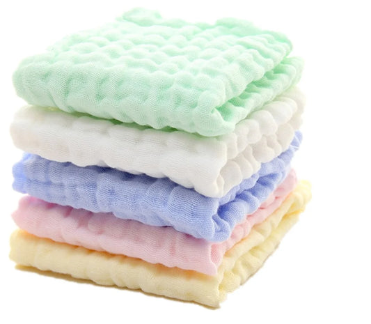 Natural Cotton Baby Washcloths 5 Pack Towels Sensitive Skin