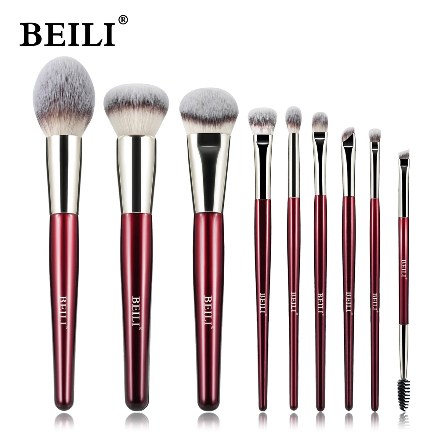 BEILI 15Pcs Eyeshadow Brush Set Premium Synthetic Makeup