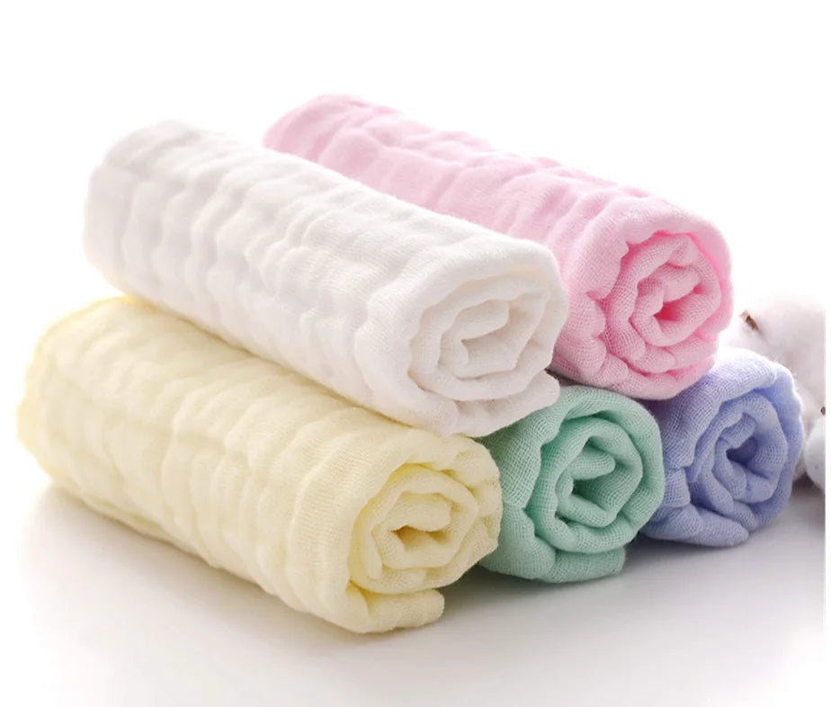 Natural Cotton Baby Washcloths 5 Pack Towels Sensitive Skin