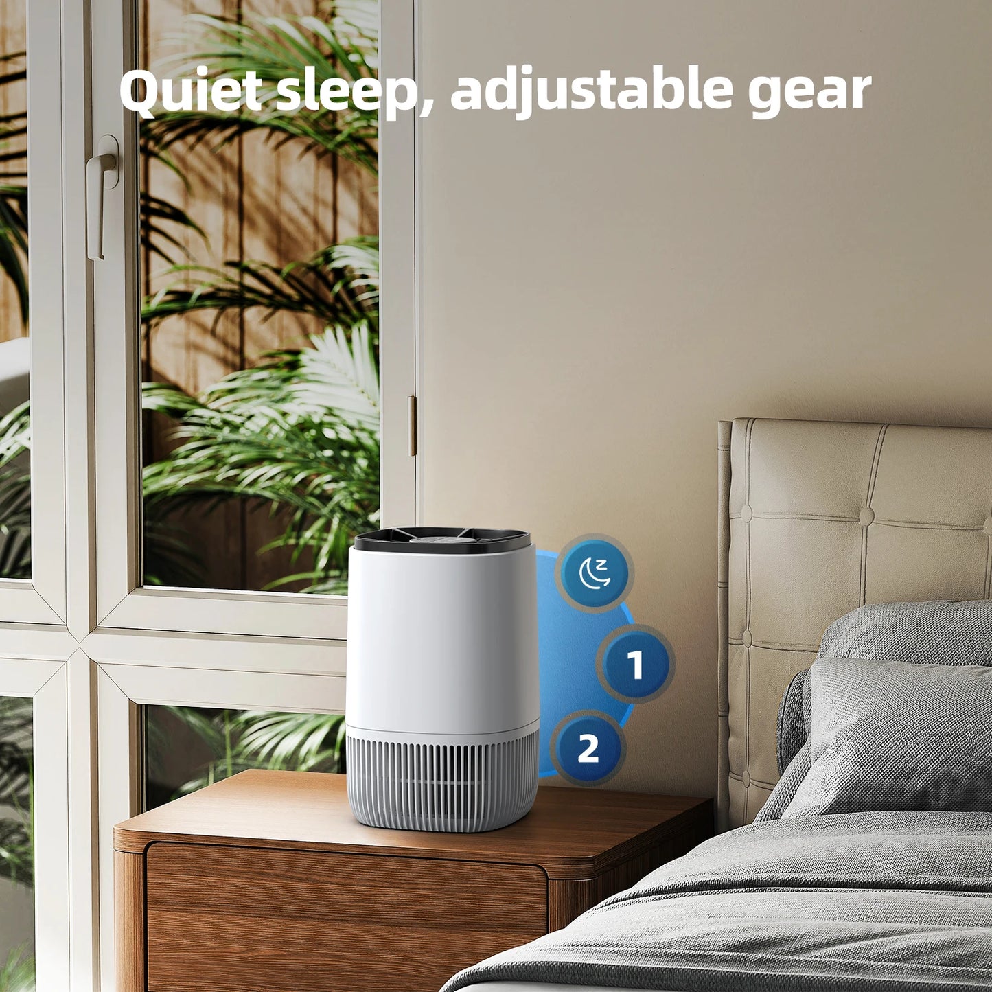 AROEVE Air Purifier For Bedroom 215 Sq Ft Odor Dust Removal
