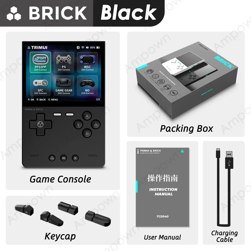 Trimui Brick Handheld Console 3.25 Inch IPS Screen Linux