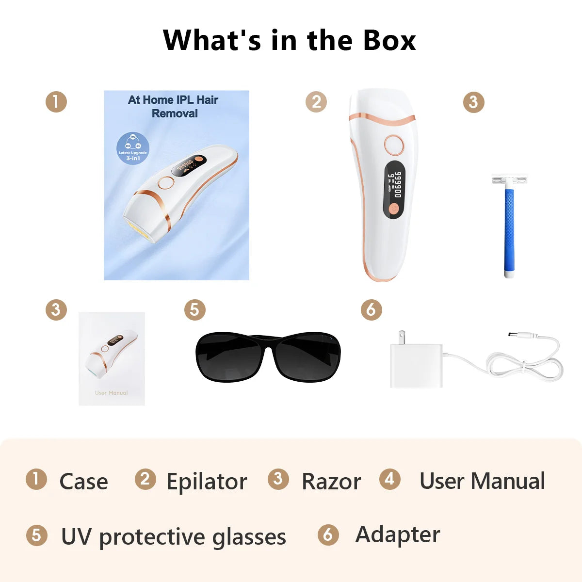 IPL Epilator Laser Hair Removal 999000 Flashes Painless