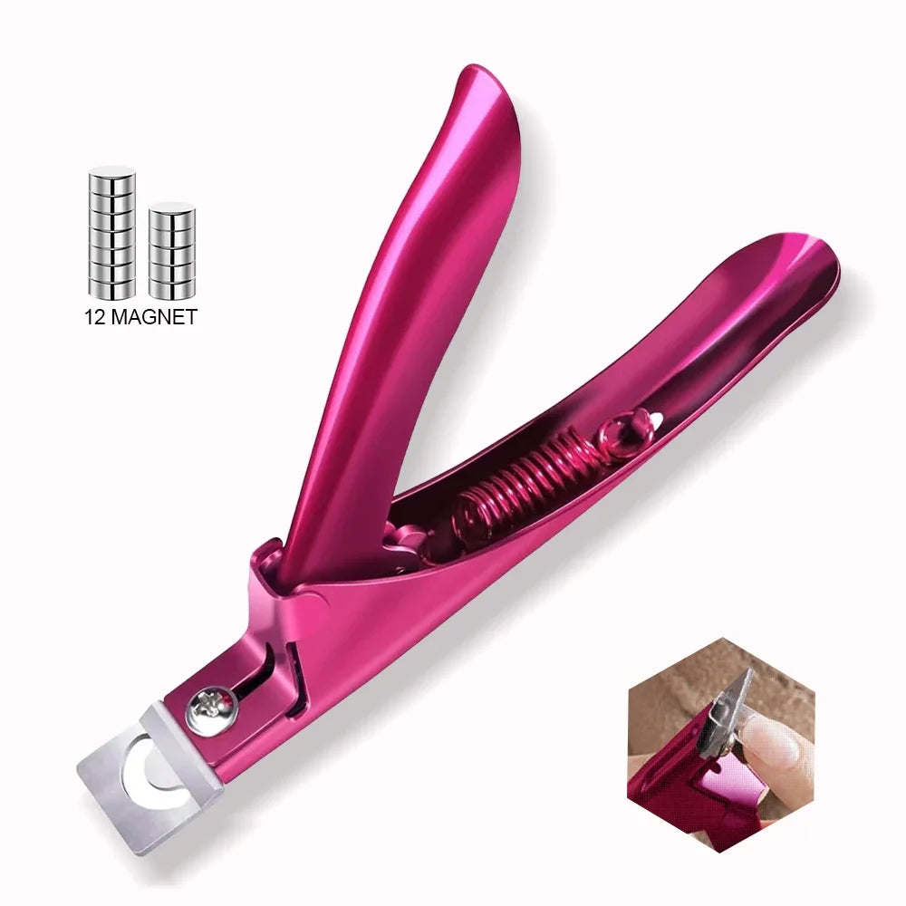Acrylic Nail Cutter Stainless Steel Clipper Kit 12 Magnets