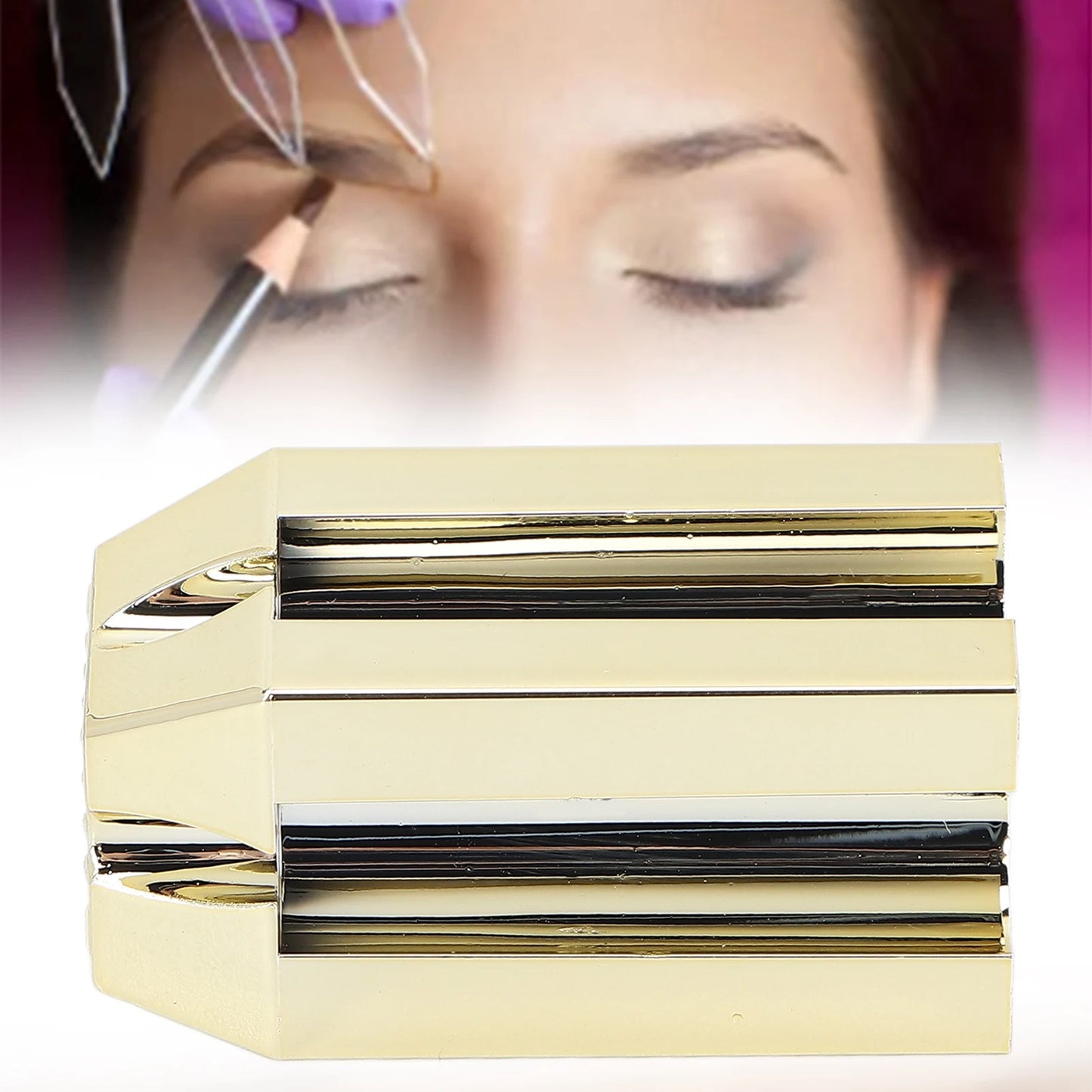 4 In 1 Eyebrow Pencil Sharpener Portable Cosmetic Tool Gold
