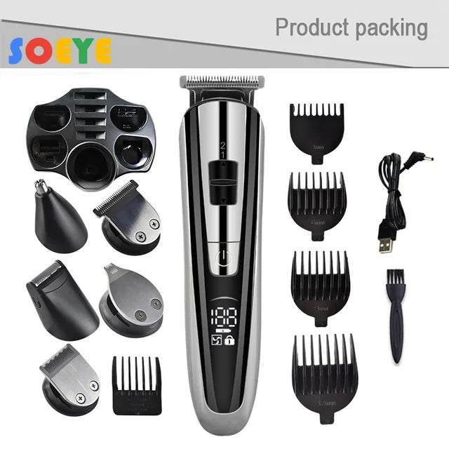 Kemei Electric Hair Clipper Kit Beard Trimmer For Men