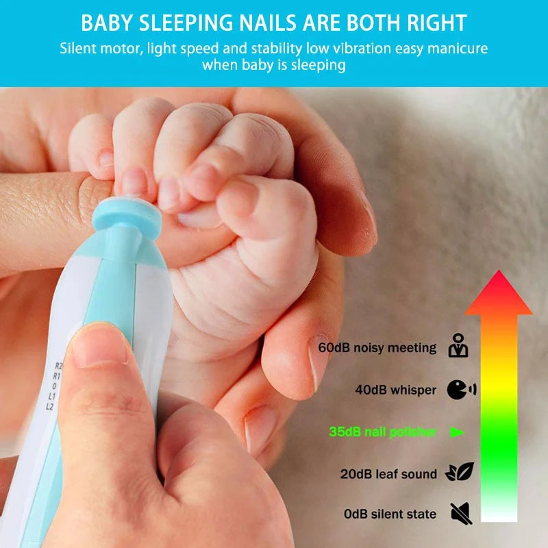 MamiJoy Electric Baby Nail Clipper Led Light Trimmer 4Speed