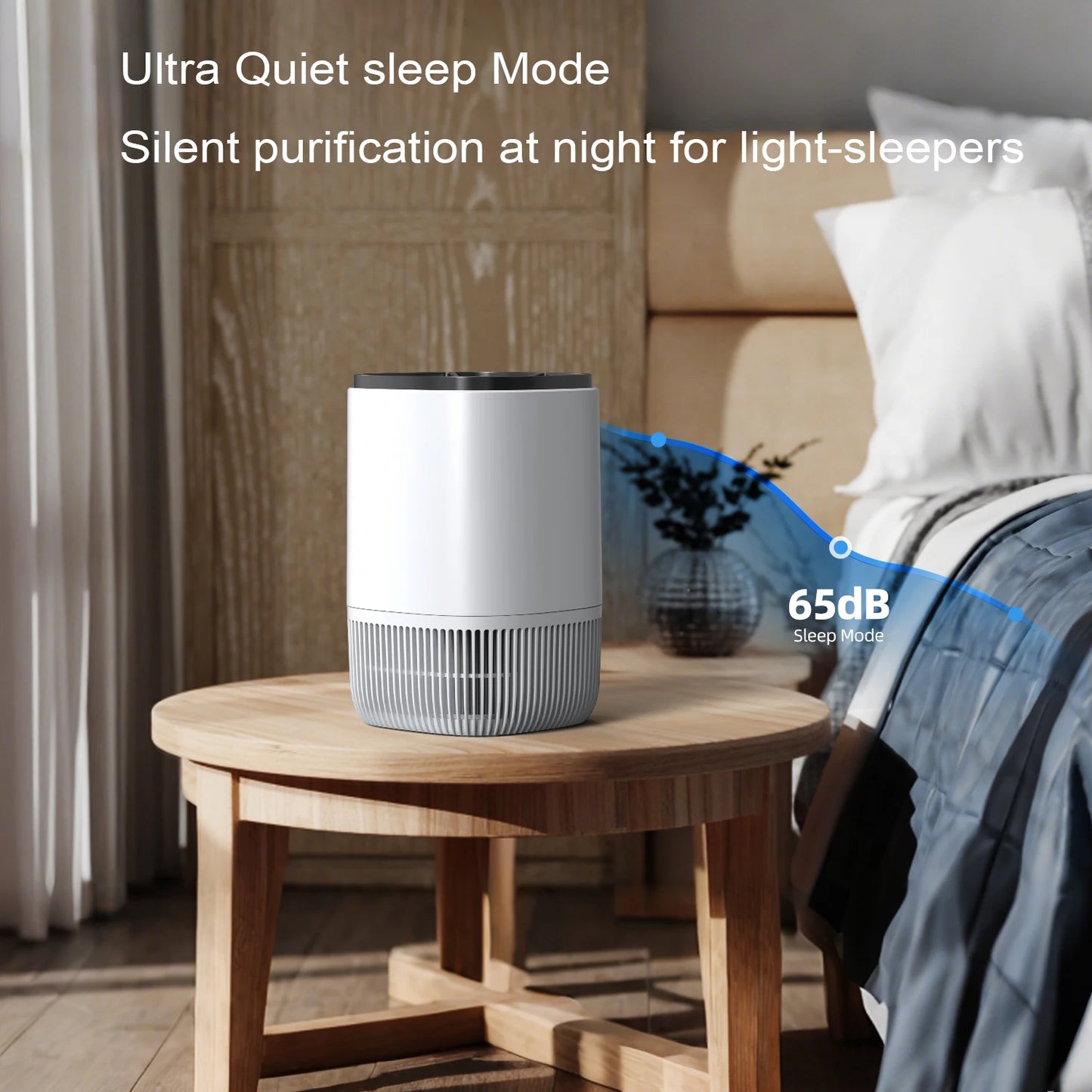 AROEVE Air Purifier For Bedroom 215 Sq Ft Odor Dust Removal