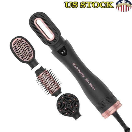 4 in 1 Blowout Brush with Adjustable Heads Ionic Technology 3 Heat Settings 2 Speed Control Ring 360 Swivel Cord All Hair Types