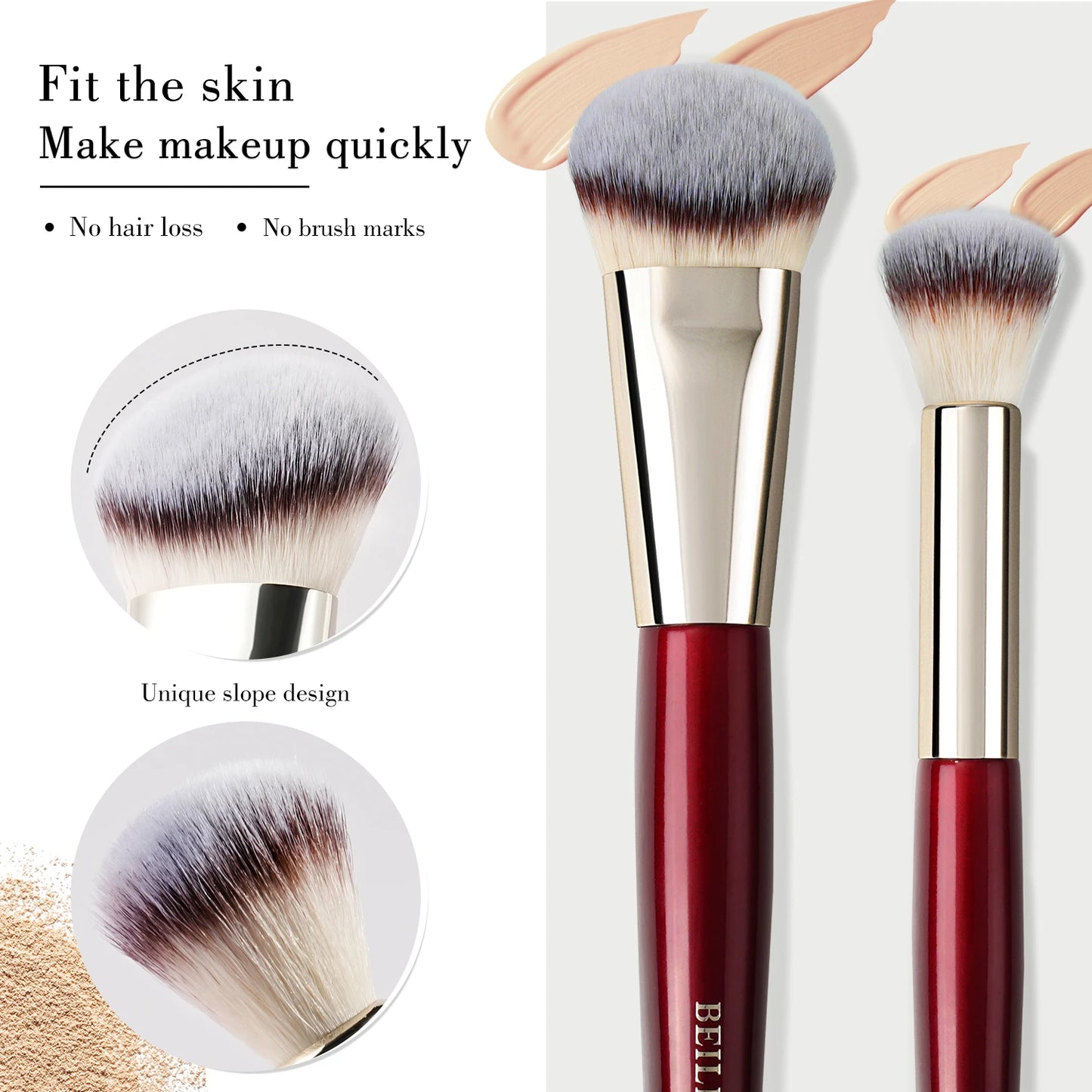 BEILI 15Pcs Eyeshadow Brush Set Premium Synthetic Makeup