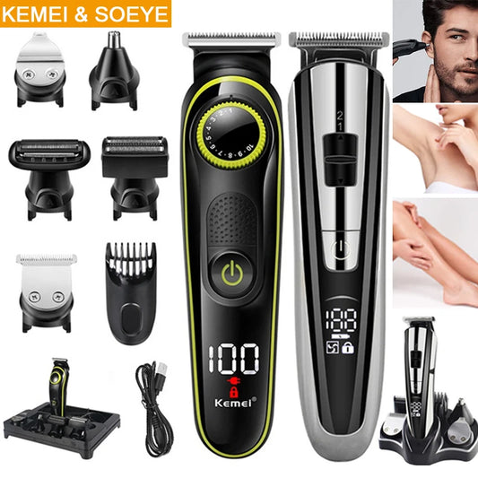 Kemei Electric Hair Clipper Kit Beard Trimmer For Men