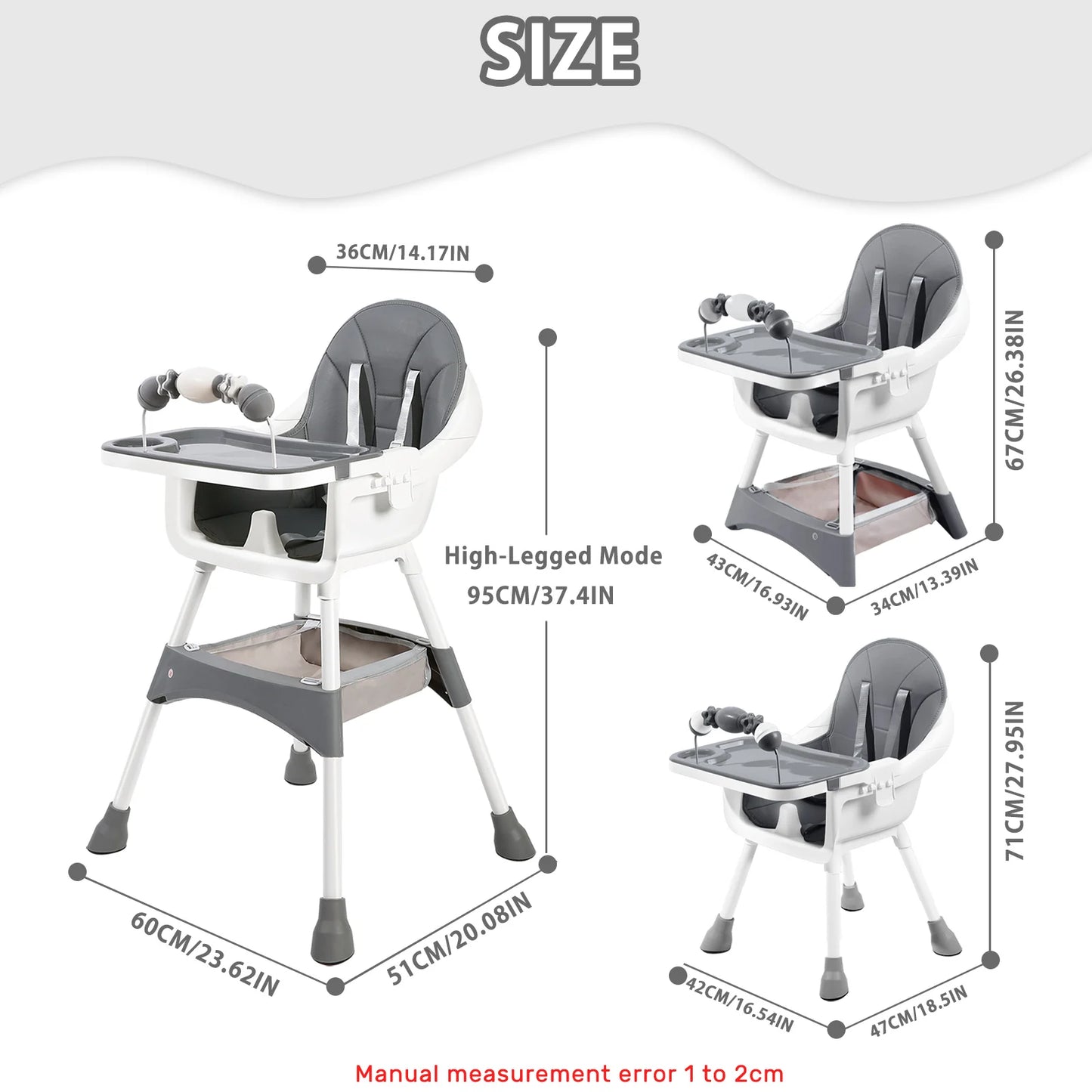 Ubravoo Baby High Chair Portable Eat And Play Tray