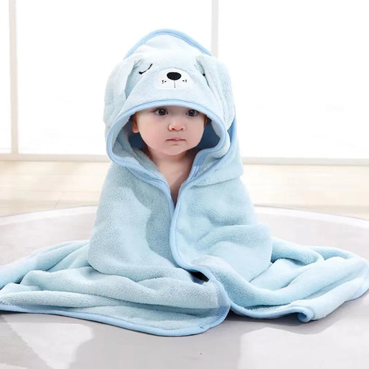 Cartoon Animal Hooded Soft Baby Bath Towel for Toddlers