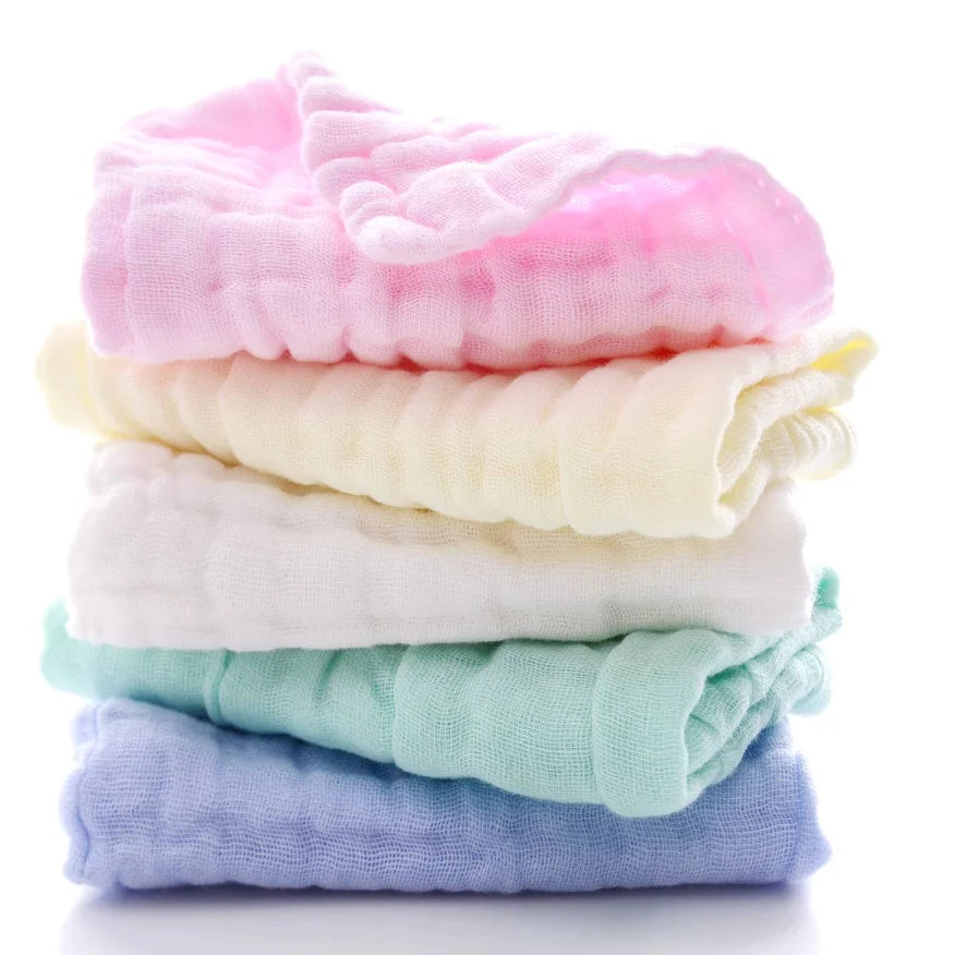 Natural Cotton Baby Washcloths 5 Pack Towels Sensitive Skin